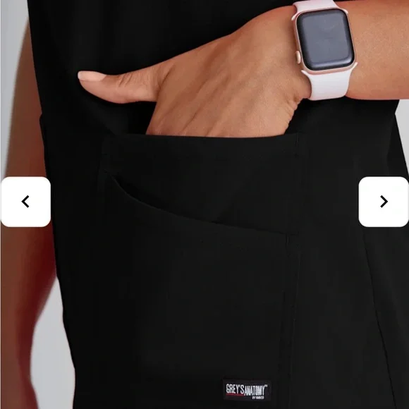 Grey's Anatomy Black Scrub Top - Picture 2 of 4